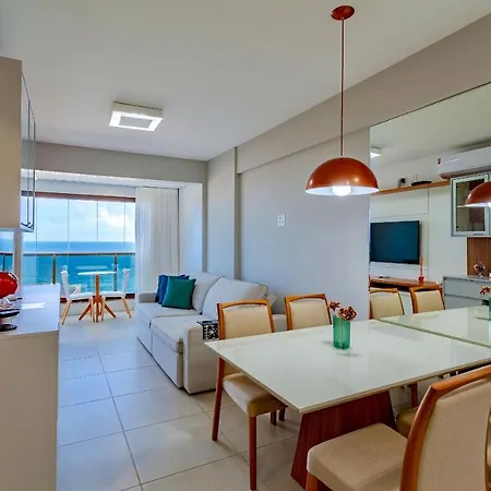 Vista Mar Barra Lindo Apartamento Wifi 300 Mbps Salvador de Bahía Exterior foto